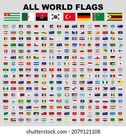 All World Flags. Original Size Ratio.