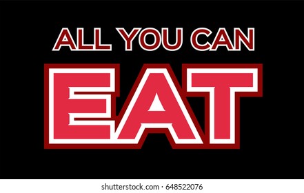 all you can eat icon . vector