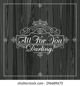 All for you lettering black