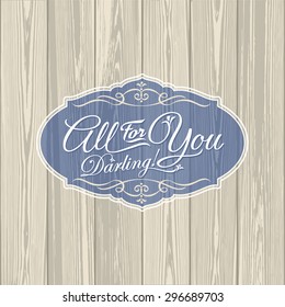All for you lettering blue