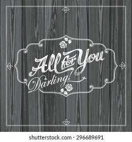 All for you lettering grey