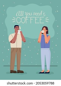 all you need is coffee poster