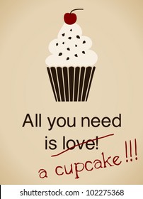 All you need is a cupcake card in vintage style.