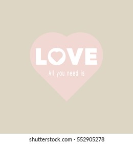 All you need is love.