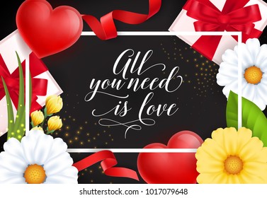 All You Need Is Love Festive Lettering