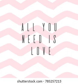 All You Need Love Modern Calligraphy Stock Vector (Royalty Free ...