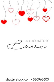 All you need is love Postcard for Saint Valentine's Day