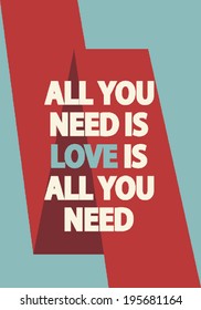 All you need is love poster