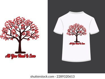 All you need is love typography t shirt designs.