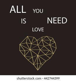 All you need is love. Typography