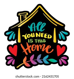 All you need is this home. Poster quotes.
