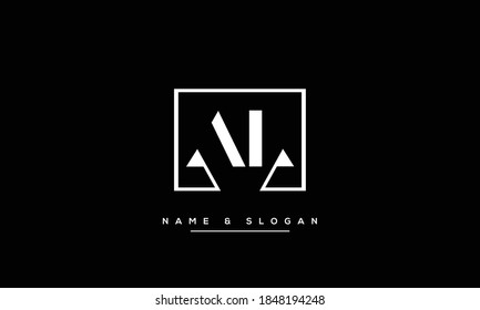 AL,LA ,A ,L  Abstract Letters Logo Monogram 