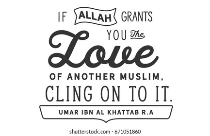 If Allah Grants You the Love of another Muslim, Cling on to it. – Umar ibn al khattab R.A