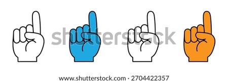 Allah is one gesture line icon. linear style sign for mobile concept and web design. Hand with One Finger Pointing Up outline vector icon. Symbol, logo illustration. Vector graphics