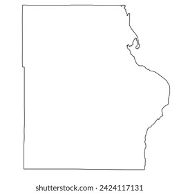 Condado de Allamakee, Iowa. Esquema del mapa
