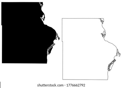 Allamakee County, Iowa (U.S. county, United States of America, USA, U.S., US) map vector illustration, scribble sketch Allamakee map