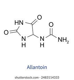 fórmula de molécula de alantoína Vector eps