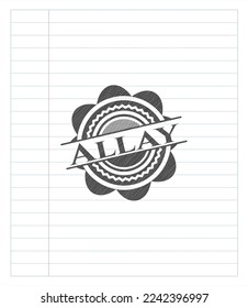 Allay-Bleistift ziehen. Vektorgrafik. Detaillierte Angaben. 