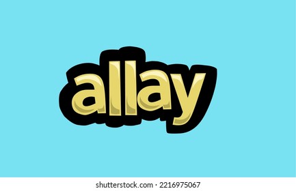 ALLAY writing vector design on a blue background very simple and very cool