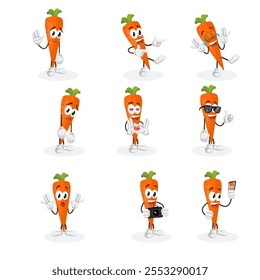 All-Carrot Star Mascot Logo Design Perfect for Fresh, Fun, and Creative Branding in the Food, Health, or Agricultural Industry