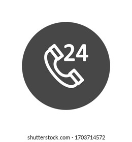 All-day white colored vector line icon with dark background