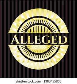 Alleged shiny emblem. Vector Illustration. Detailed.