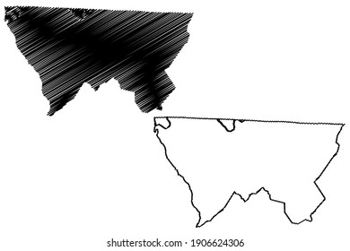 Alleghany County, North Carolina State (U.S. county, United States of America) map vector illustration, scribble sketch Alleghany map