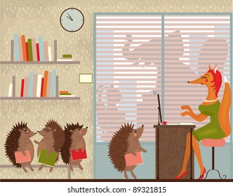 Allegory for the modern office and its inhabitants