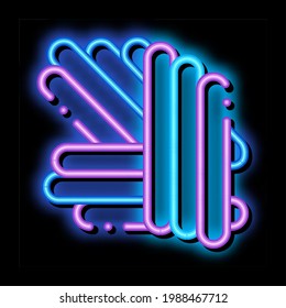 Allegry Organism Pathogen Sticks neon light sign vector. Glowing bright icon transparent symbol illustration