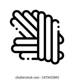 Allegry Organism Pathogen Sticks Vector Sign Icon Thin Line. Epidemic Pathogen Bacteria Linear Pictogram. Chemical Microbe Type Infection Microorganism Contour Monochrome Illustration