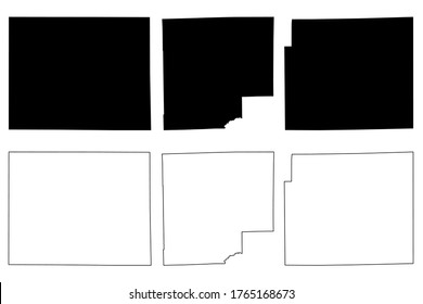 Allen, Bartholomew and Benton County, Indiana (U.S. county, United States of America, USA, U.S., US) map vector illustration, scribble sketch Allen, Bartholomew and Benton map