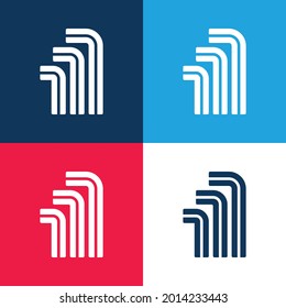 Allen blue and red four color minimal icon set