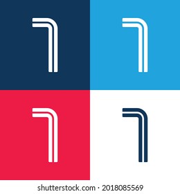 Allen blue and red four color minimal icon set