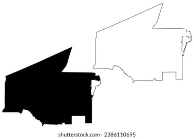 Allen City, Texas (United States cities, United States of America, us, usa city) map vector illustration, scribble sketch City of Allen map