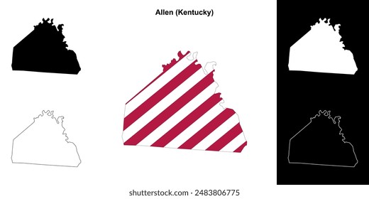 Allen County (Kentucky) outline map set