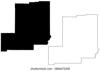 Allen County, Louisiana (U.S. county, United States of America, USA, U.S., US) map vector illustration, scribble sketch Allen Parish map