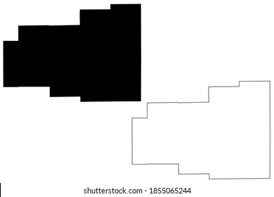 Allen County, Ohio State (U.S. county, United States of America, USA, U.S., US) map vector illustration, scribble sketch Allen map