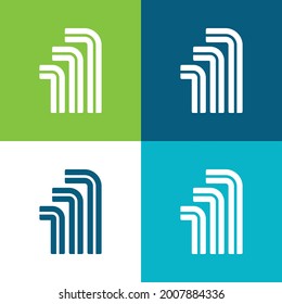 Allen Flat four color minimal icon set