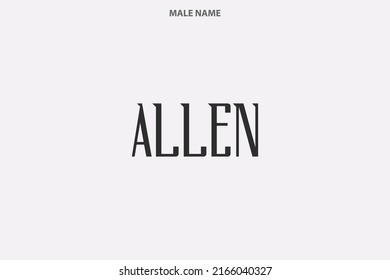 Allen Funny Calligraphy Text of Famous Male Name Sign