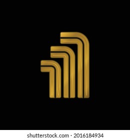 Allen gold plated metalic icon or logo vector