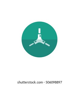 Allen key icon in flat color circle style. transportation repair tool
