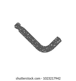 Allen key icon in grunge texture. Vintage style vector illustration.