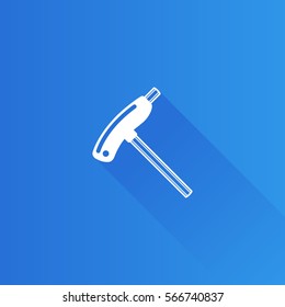 Allen key icon in Metro user interface color style. Repair maintenance tool