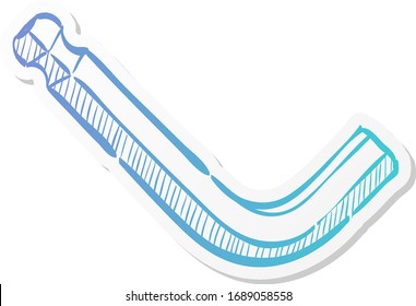 Allen key icon in sticker color style. Sport transportation repair maintenance tool equipment
