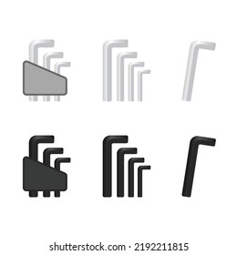 allen keys design vector flat modern isolated illustration