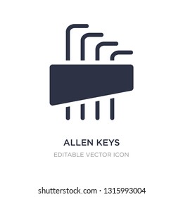 allen keys icon on white background. Simple element illustration from Construction and tools concept. allen keys icon symbol design.