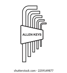 Allen keys icon vector illustration symbol design