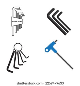 Allen keys icon vector illustration symbol design