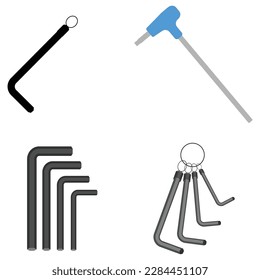 Allen keys icon vector illustration symbol design