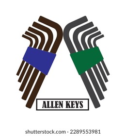 allen keys icon vector illustration symbol design